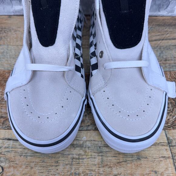 VANS Sk8-Hi CAP LX Reissue True White Black Checkerboard VN0A3WM127I Mens Sz 12 - Picture 3 of 9